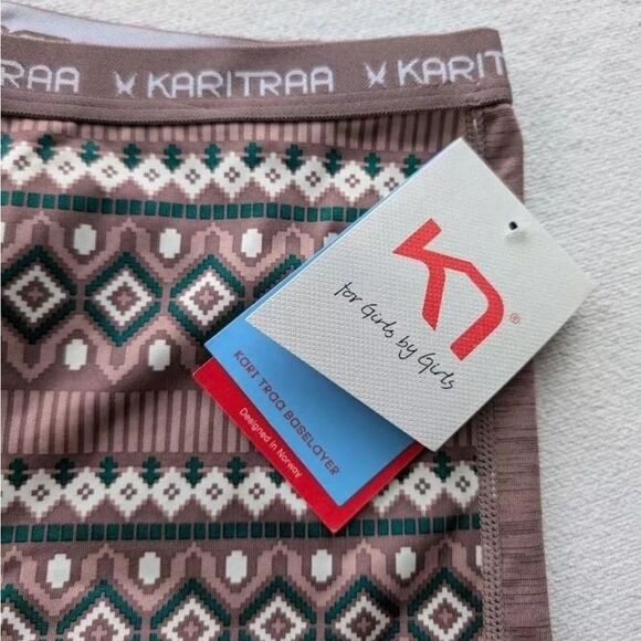 Kari Traa Base Layer Pant LUNE Women's Size Large Faire Isle Fleece Lined Large - Picture 4 of 6